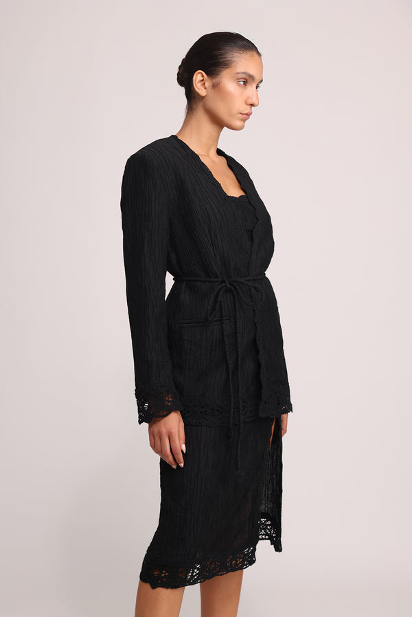 Sabina Musáyev HALTER JACKET SOFT CASUAL BLACK