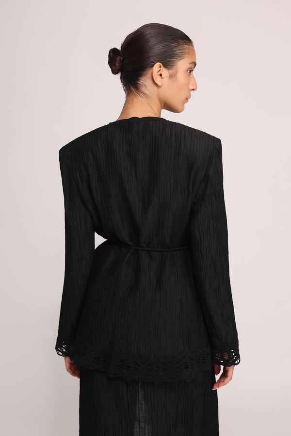 Sabina Musáyev HALTER JACKET SOFT CASUAL BLACK
