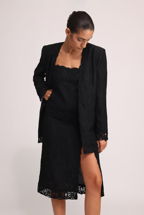 Sabina Musáyev HALTER JACKET SOFT CASUAL BLACK