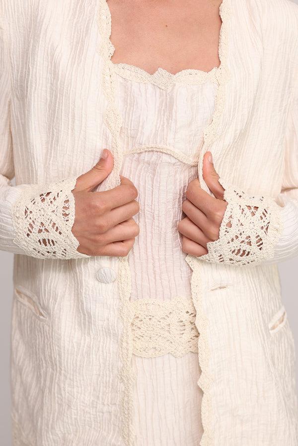 Sabina Musáyev HALTER JACKET SOFT CASUAL IVORY