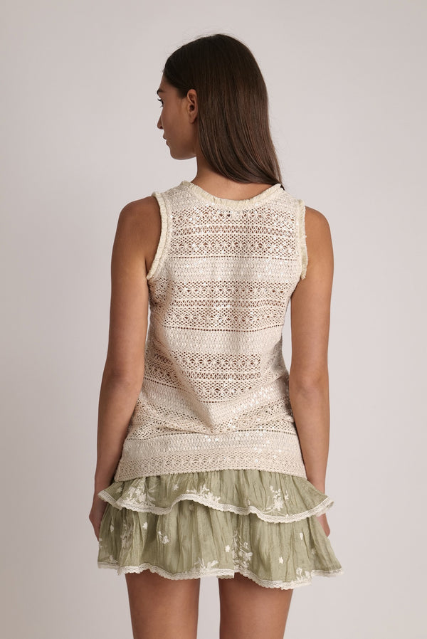 Sabina Musáyev HIRO TOP SUMMER SALE 50% OFF OATMEAL