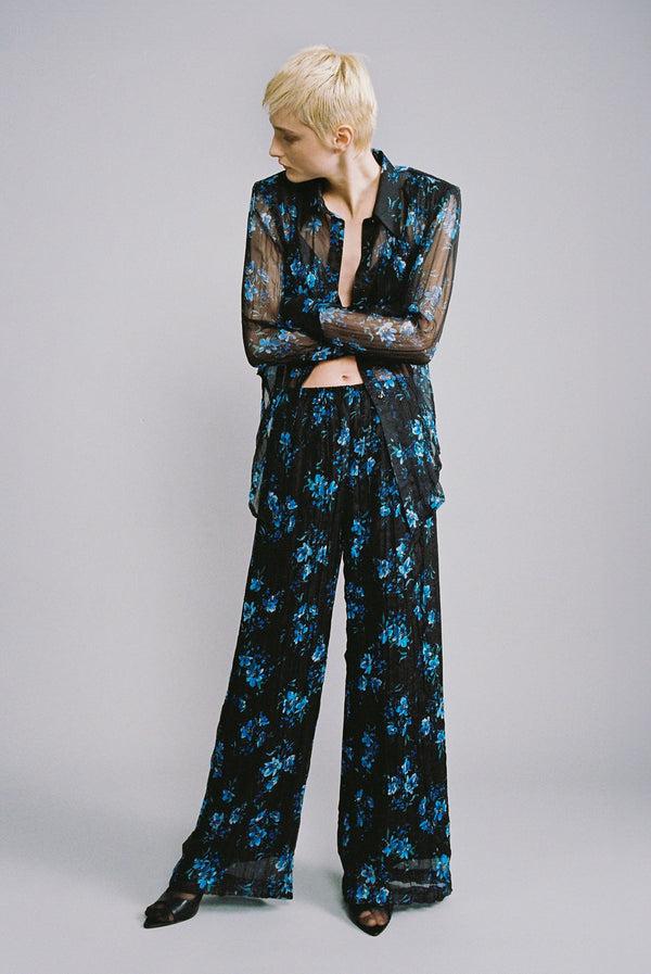 sabina musáyev HORIZON TOP SOFT CASUAL BLACK PRINT