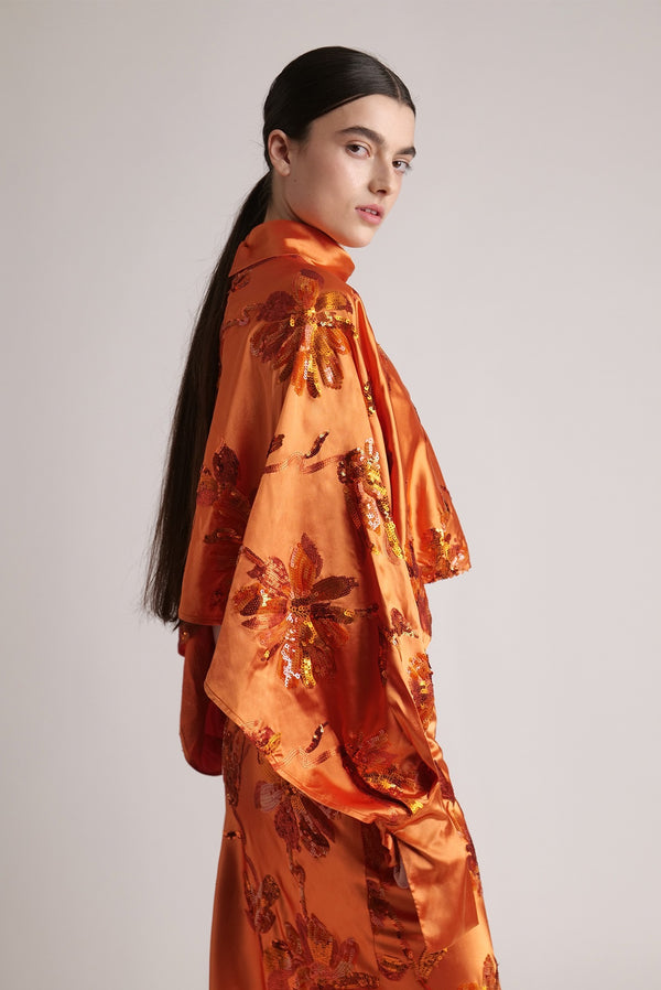 Sabina Musáyev IDRIS TOP SUMMER SALE 50% OFF ORANGE