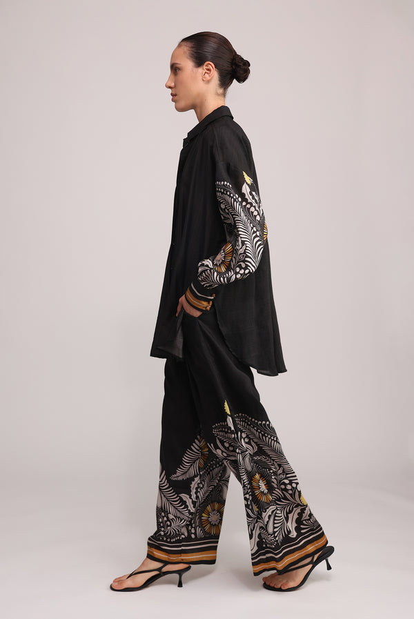 Sabina Musáyev JACOB PANTS SOFT CASUAL BLACK PRINT