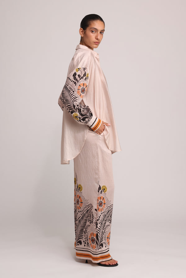 Sabina Musáyev JACOB PANTS SOFT CASUAL IVORY PRINT