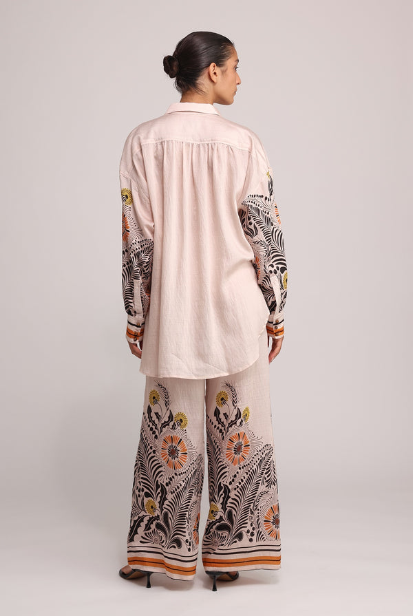 Sabina Musáyev JACOB PANTS SOFT CASUAL IVORY PRINT