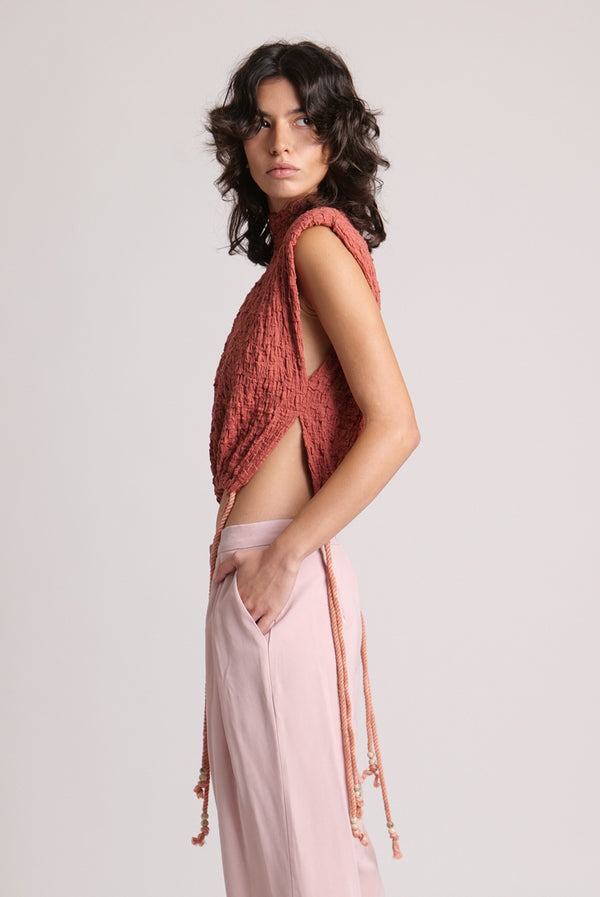 Sabina Musáyev JILL TOP SOFT CASUAL RED CLAY