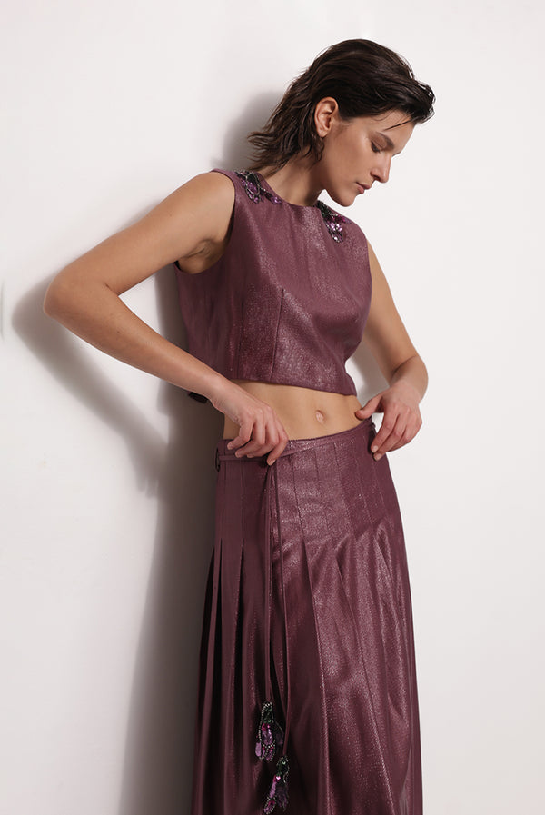 Sabina Musáyev JULIE SKIRT EVENING WEAR CHERRY