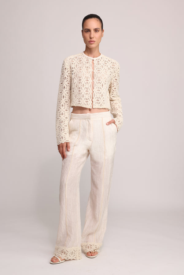 sabina musáyev KENNY JACKET EVENING WEAR IVORY