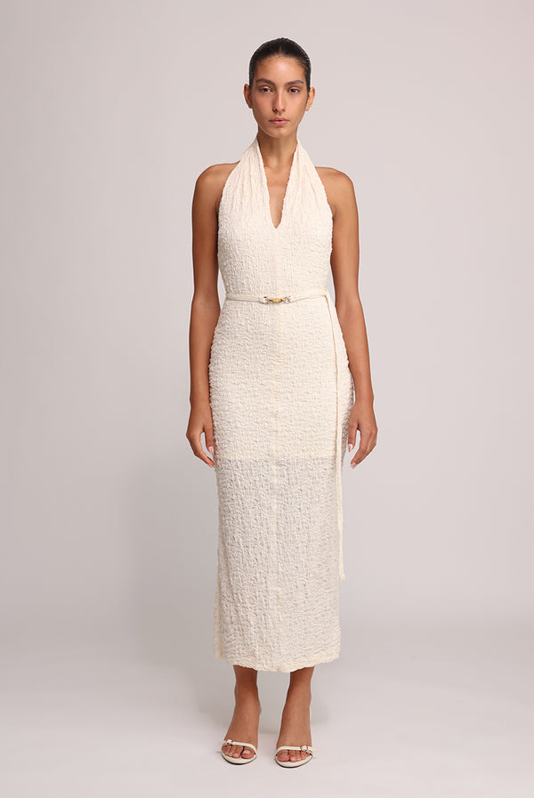 sabina musáyev KORA DRESS SOFT CASUAL IVORY