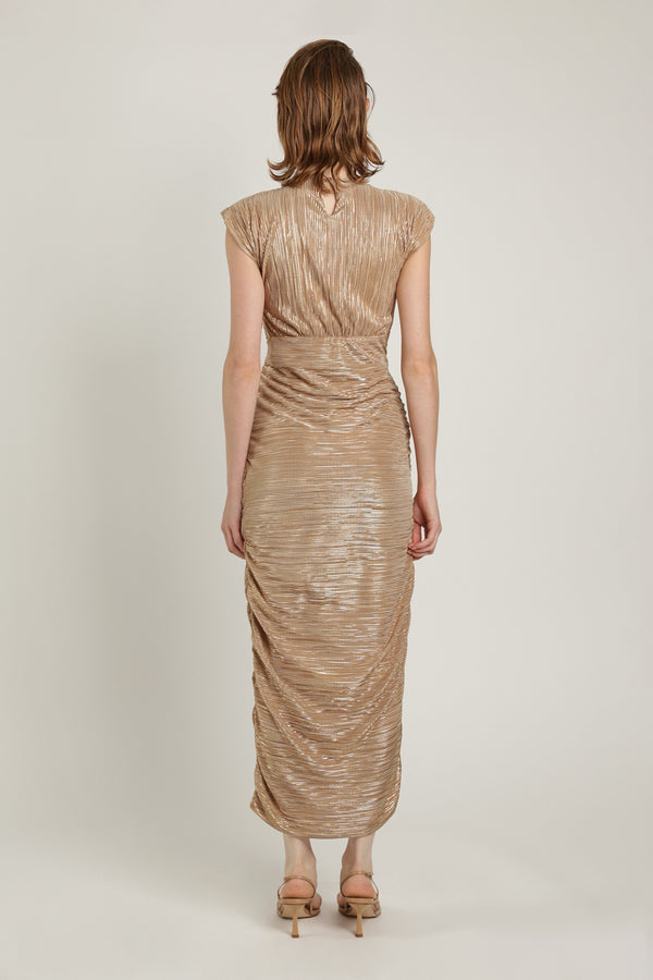 Sabina Musáyev LEAF DRESS SUMMER SALE 50% OFF PECAN