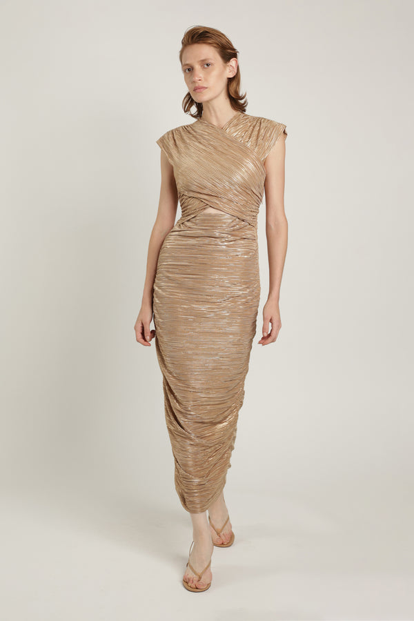 sabina musáyev LEAF DRESS SUMMER SALE 50% OFF PECAN