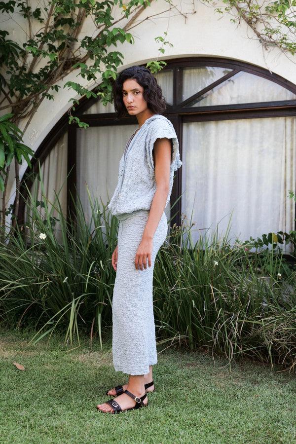 Sabina Musáyev LINT SKIRT SOFT CASUAL SKY BLUE