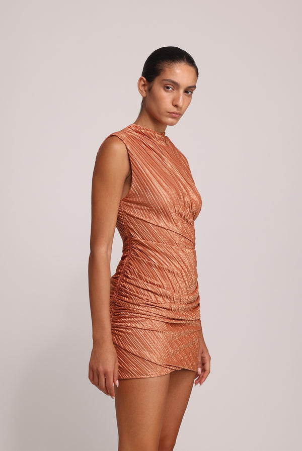Sabina Musáyev LIZ DRESS EVENING WEAR CARAMEL