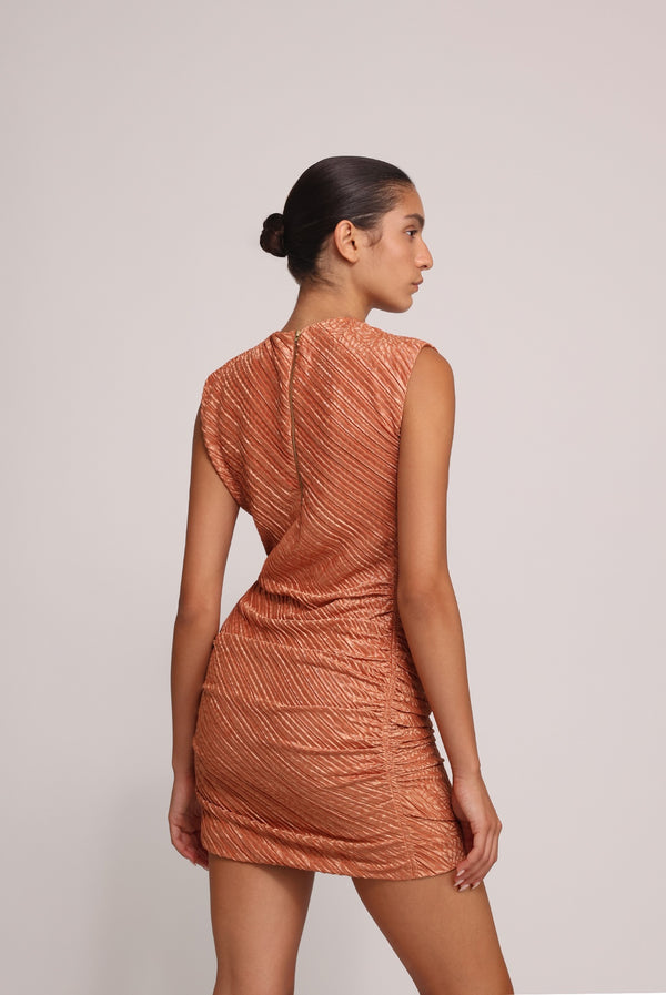 Sabina Musáyev LIZ DRESS EVENING WEAR CARAMEL