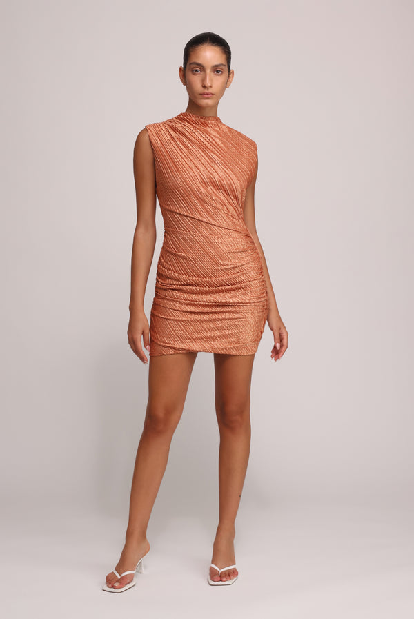 sabina musáyev LIZ DRESS EVENING WEAR CARAMEL
