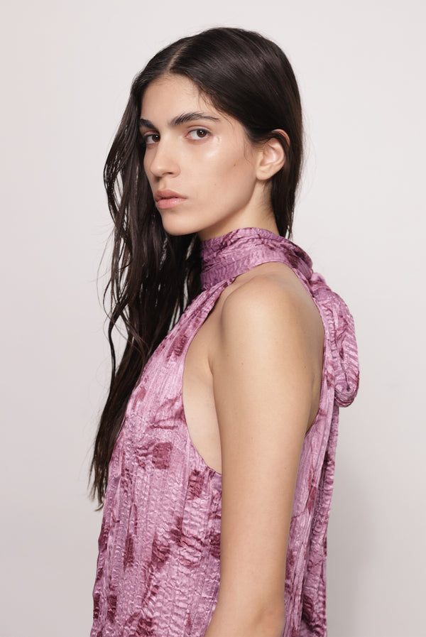 Sabina Musáyev LONDON DRESS ALL ITEMS MAUVE PRINT