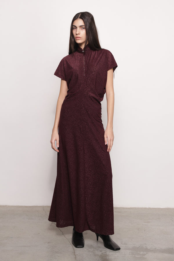 sabina musáyev MADLEN DRESS SOFT CASUAL BORDEAUX