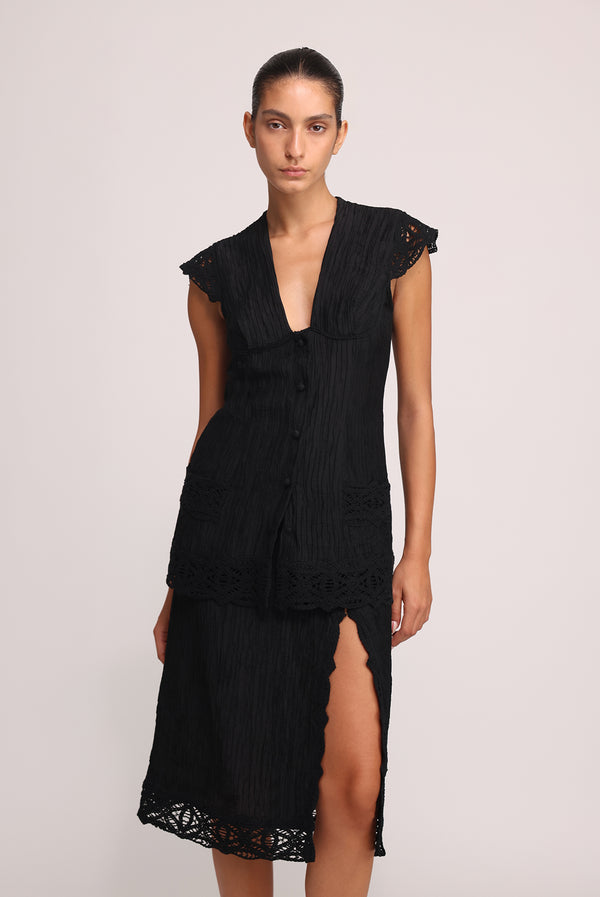 Sabina Musáyev MARLEN TOP SOFT CASUAL BLACK