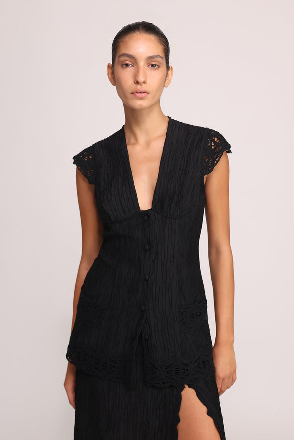 Sabina Musáyev MARLEN TOP SOFT CASUAL BLACK