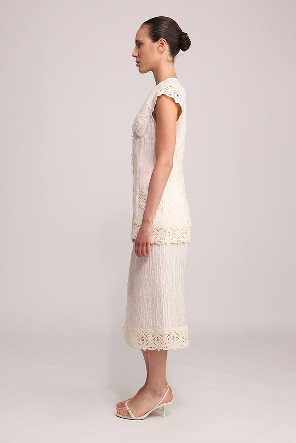 Sabina Musáyev MARLEN TOP SOFT CASUAL IVORY