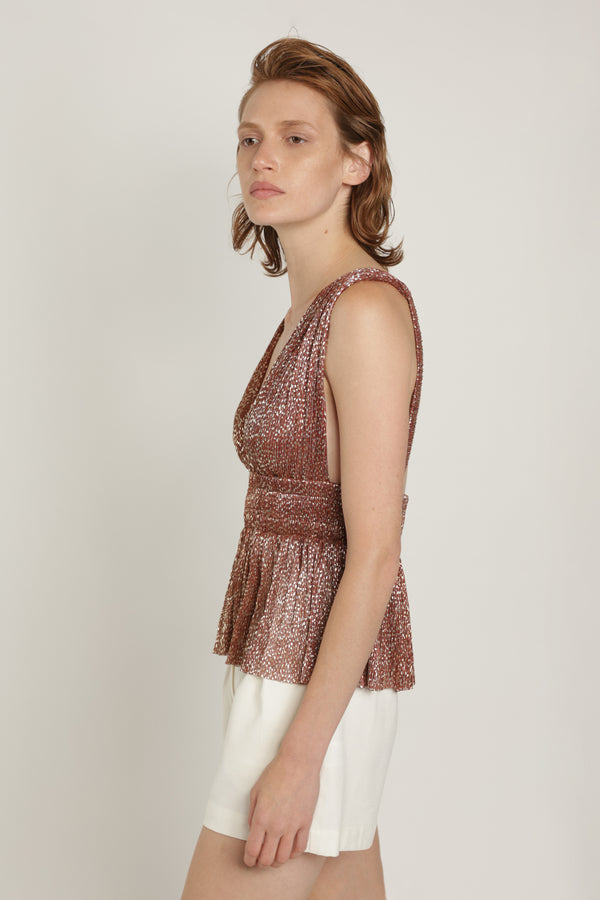 Sabina Musáyev MILAN TOP EVENING WEAR RUST