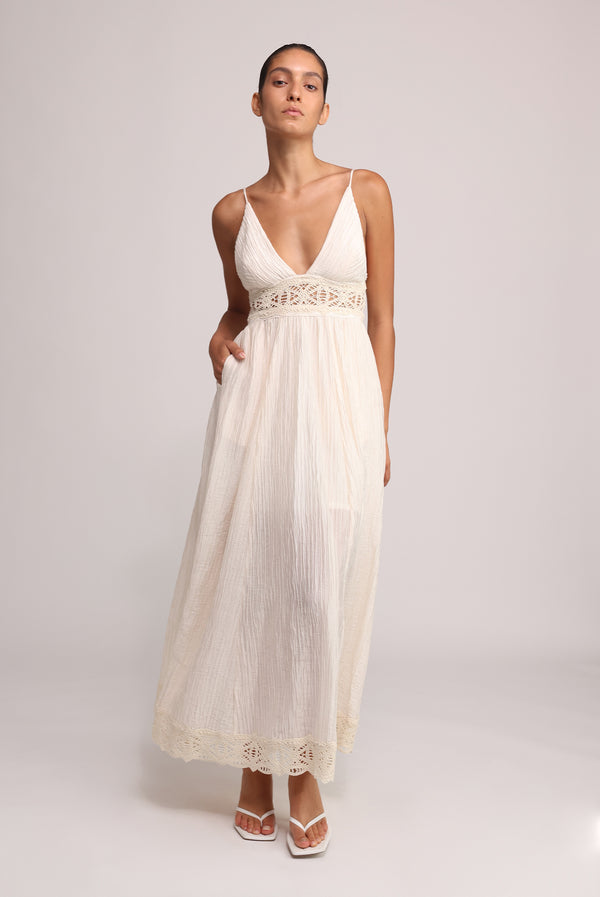 sabina musáyev NALAYA DRESS SOFT CASUAL IVORY