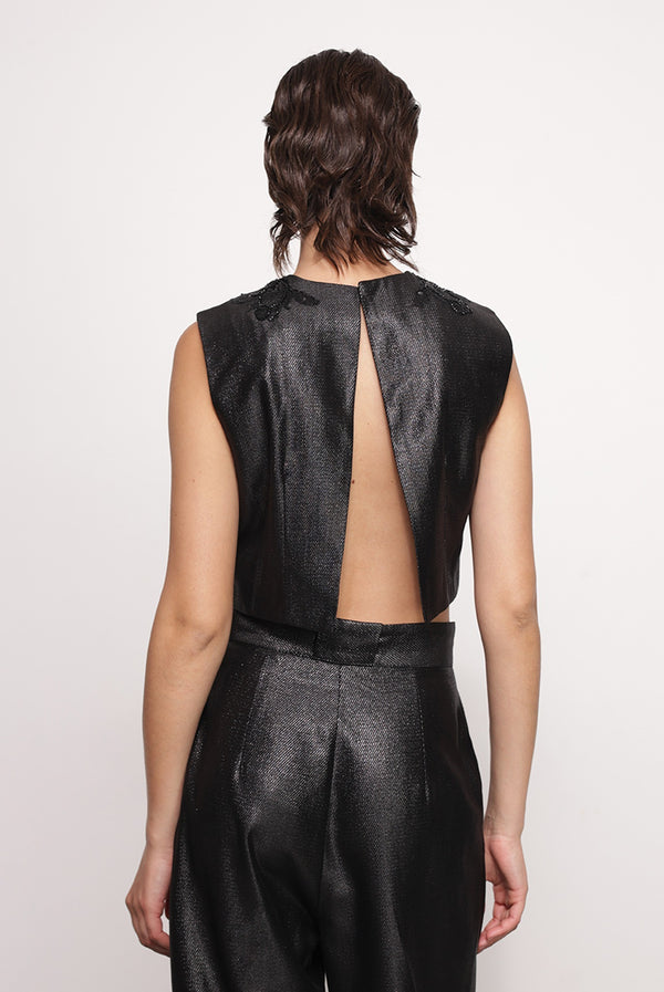 Sabina Musáyev NATASHA TOP ALL ITEMS BLACK