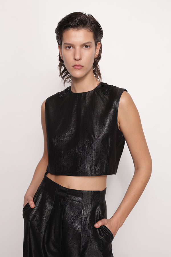 sabina musáyev NATASHA TOP EVENING WEAR BLACK