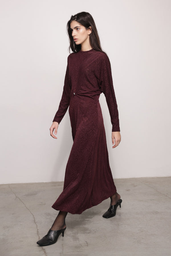 sabina musáyev NELLY DRESS SOFT CASUAL BORDEAUX