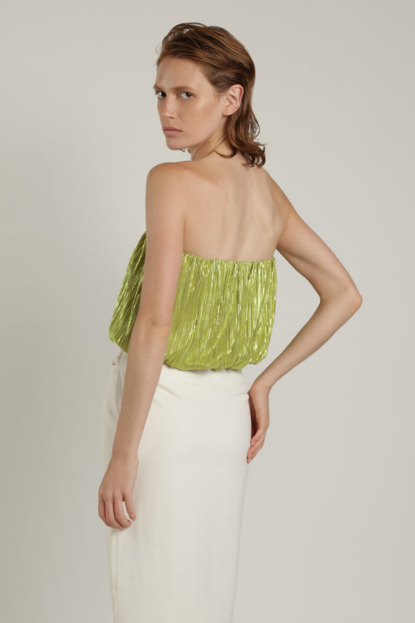 Sabina Musáyev NICO TOP EVENING WEAR LIME GREEN