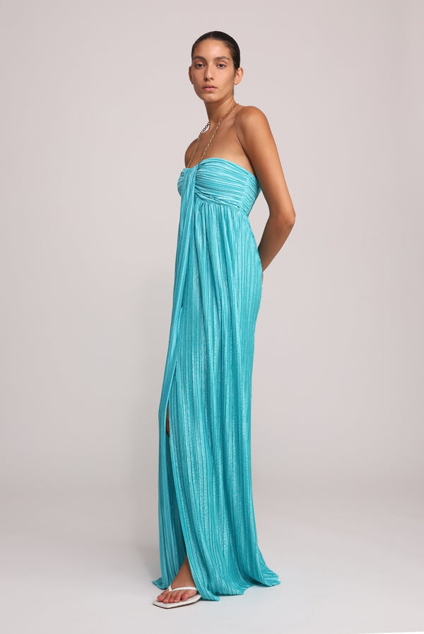 Sabina Musáyev NICOLA DRESS EVENING WEAR TURQUOISE