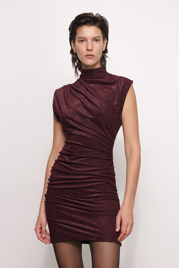 Sabina Musáyev NUR DRESS SOFT CASUAL BORDEAUX