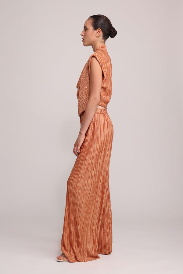 Sabina Musáyev ODESSA TOP EVENING WEAR CARAMEL