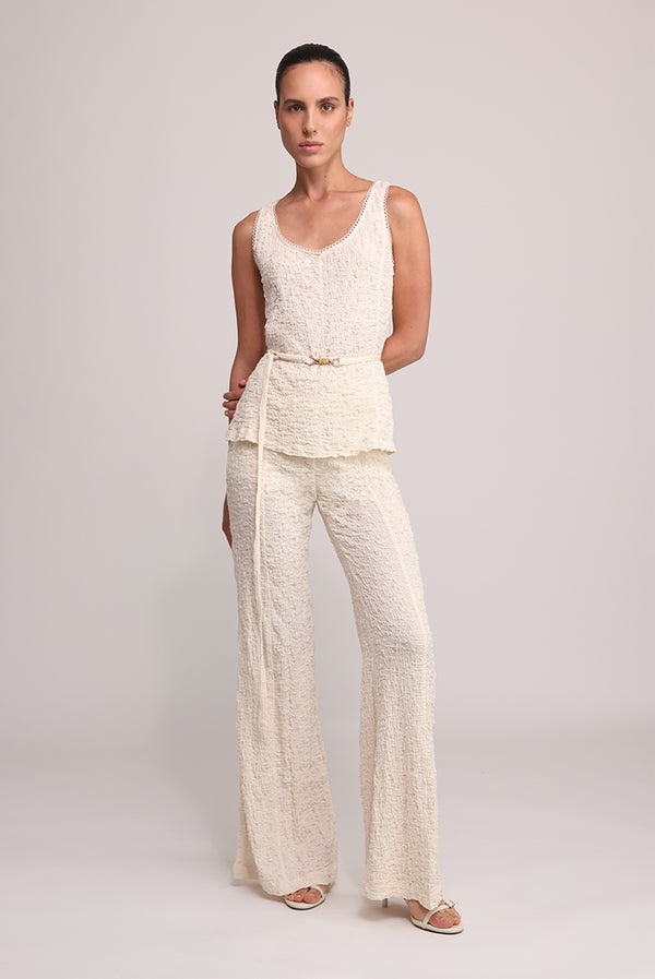 sabina musáyev ORSON PANTS SOFT CASUAL IVORY