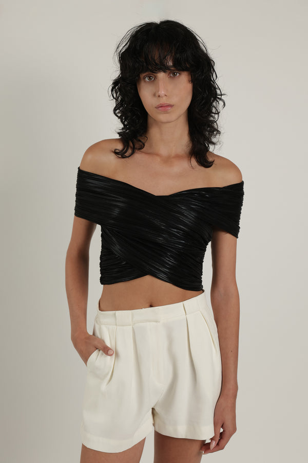 Sabina Musáyev REYNA TOP EVENING WEAR JET BLACK