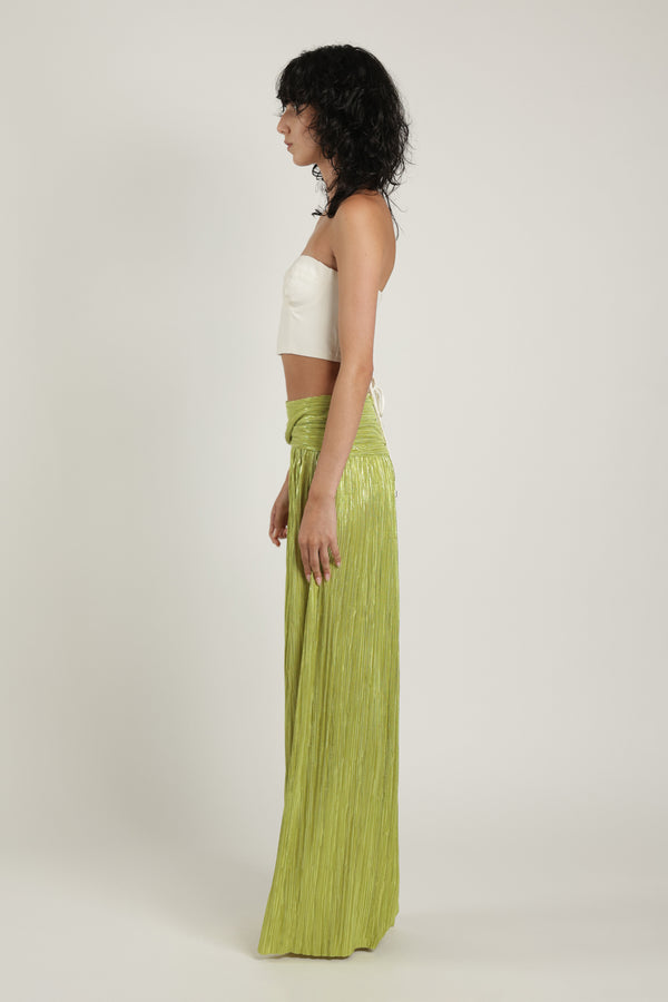Sabina Musáyev RIAN PANTS EVENING WEAR LIME GREEN