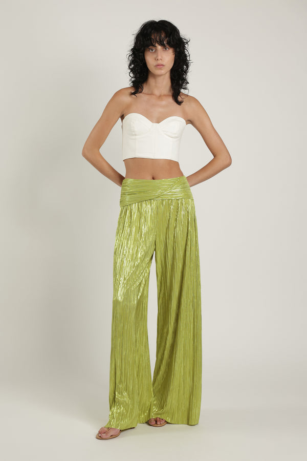 sabina musáyev RIAN PANTS EVENING WEAR LIME GREEN