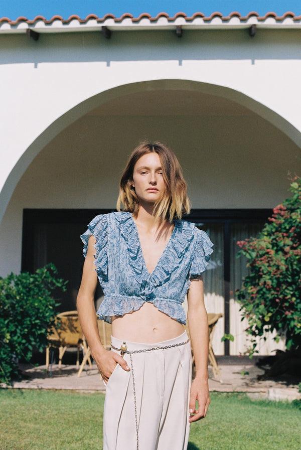 Sabina Musáyev RINA TOP SOFT CASUAL AQUA PRINT