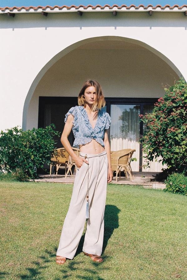 sabina musáyev RINA TOP SOFT CASUAL AQUA PRINT