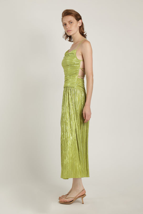 Sabina Musáyev SHAAN DRESS EVENING WEAR LIME GREEN