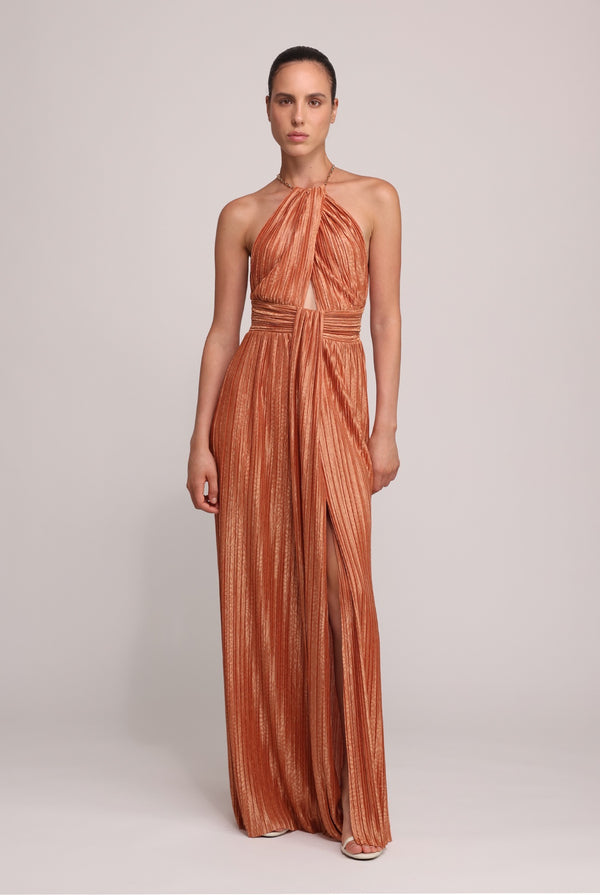 sabina musáyev SOPHIA DRESS EVENING WEAR CARAMEL