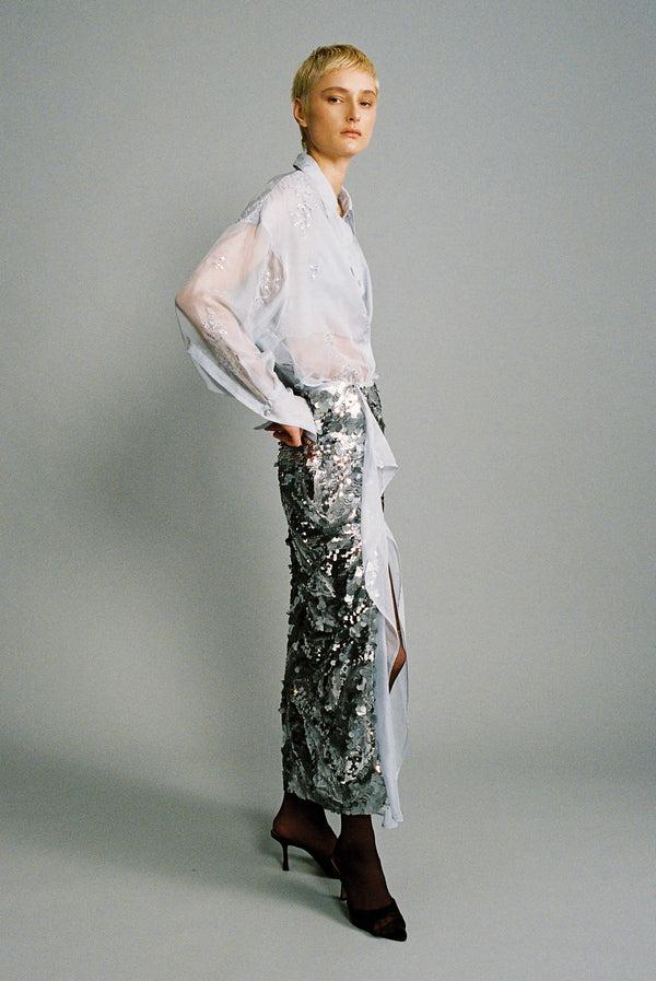 Sabina Musáyev SPARKLE TOP SOFT CASUAL ICE BLUE