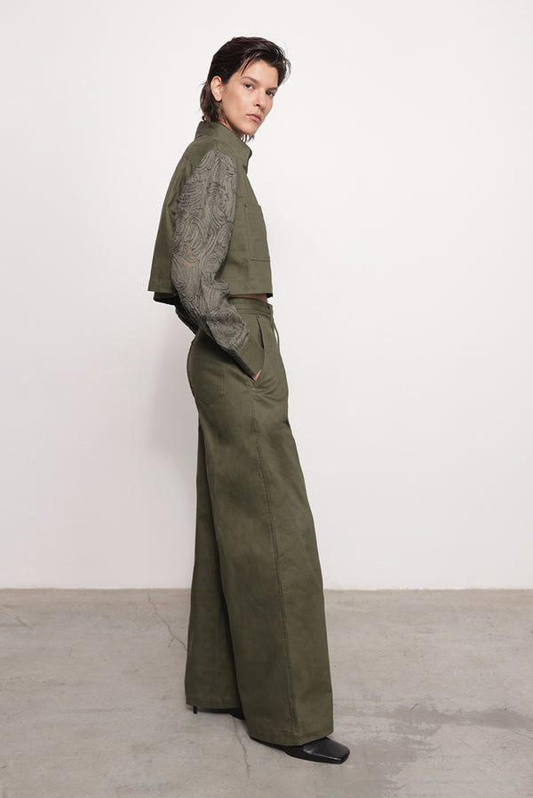 Sabina Musáyev SUSANA JACKET ALL ITEMS OLIVE GREEN