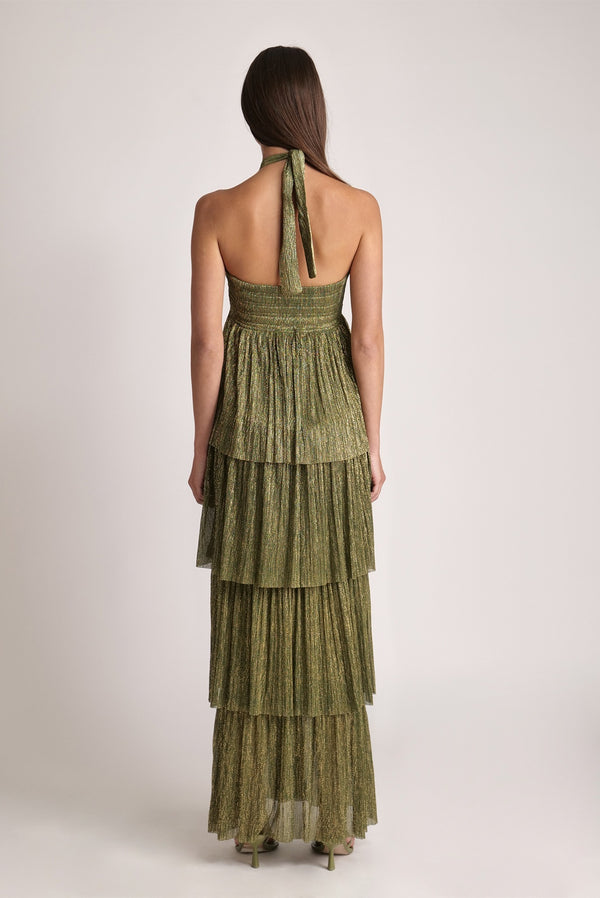Sabina Musáyev TAIR DRESS EVENING WEAR MOSS GREEN