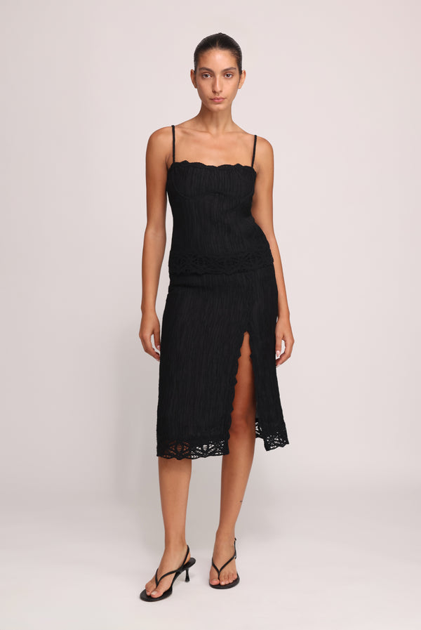 Sabina Musáyev THEA SKIRT SOFT CASUAL BLACK