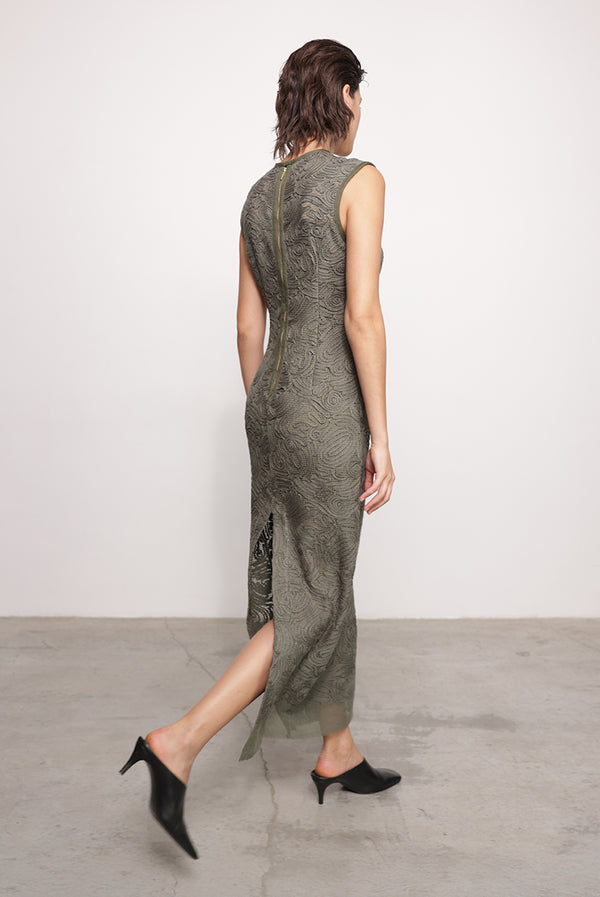 Sabina Musáyev TULLIO DRESS ALL ITEMS OLIVE GREEN