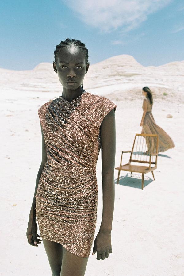 Sabina Musáyev VERED DRESS SUMMER SALE 50% OFF RUST