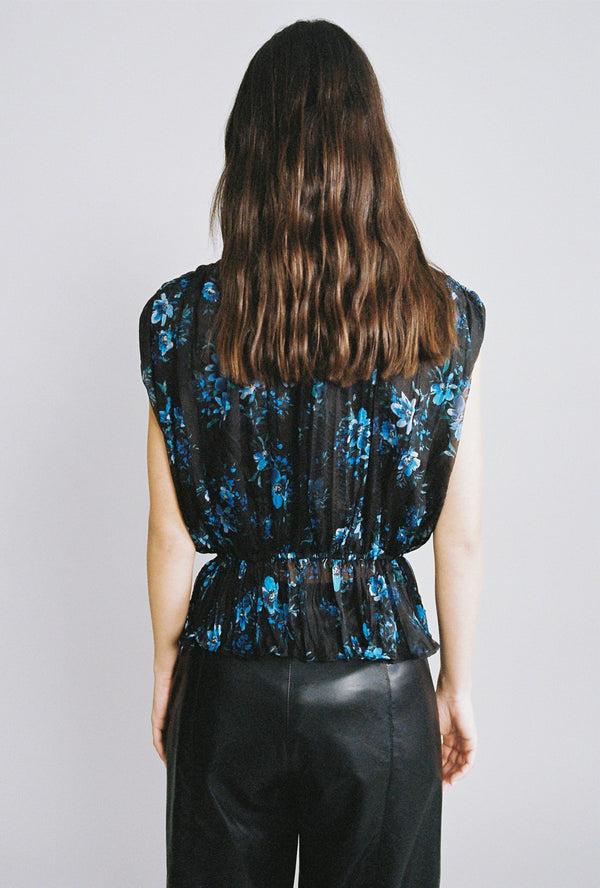 Sabina Musáyev VESPER TOP SOFT CASUAL BLACK PRINT