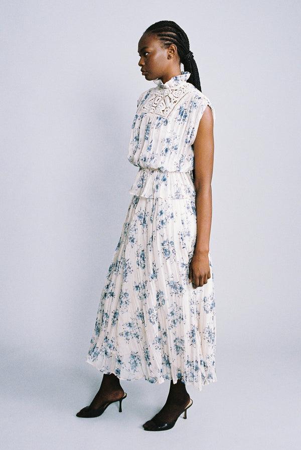 Sabina Musáyev VESPER TOP SOFT CASUAL WHITE PRINT